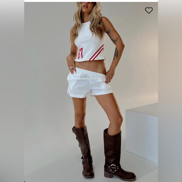 Princess Polly SUNKISS SHORTS WHITE - SIZE 12 - Picture 1 of 6